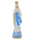 Statue Notre-Dame de Lourdes couronnée – Résine colorée