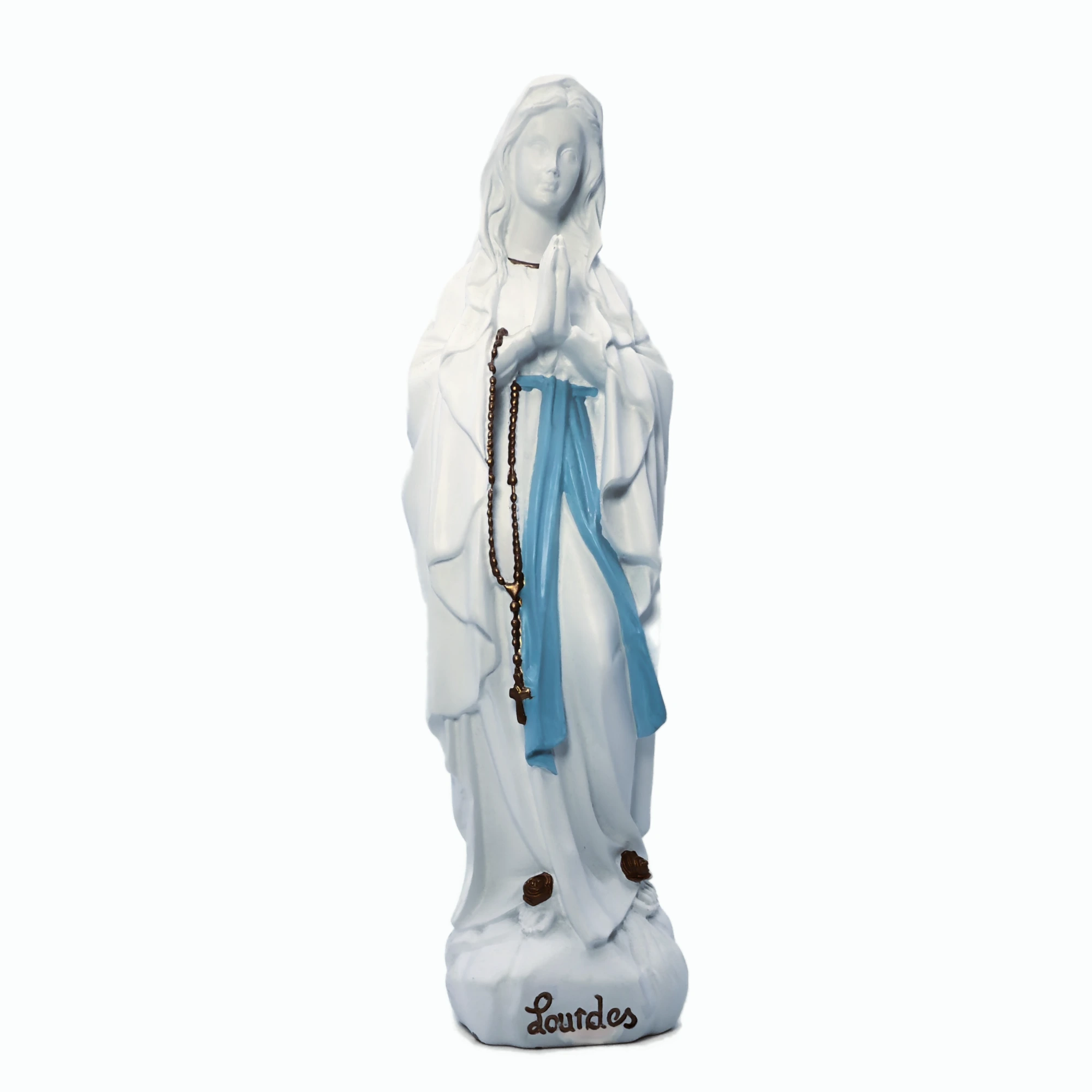 Statue Notre-Dame de Lourdes en résine blanche – De 10 cm à 1 m