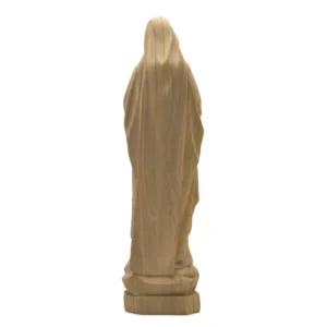 Statue Notre-Dame de Lourdes – Résine creuse imitation bois – Finition naturelle