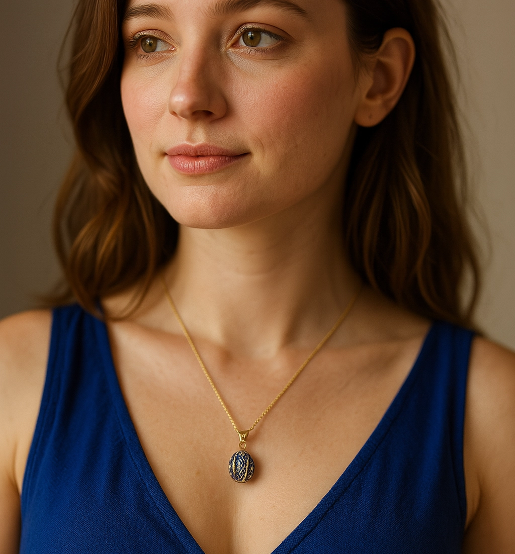 Pendentif ouvrant oeuf style impériale russe