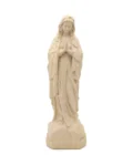 Statue Notre-Dame de Lourdes – Résine creuse imitation bois – Finition naturelle