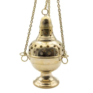 Encensoir en laiton poli – silhouette haute