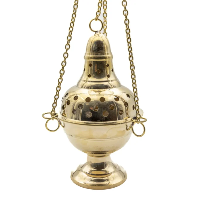 Encensoir en laiton poli – silhouette haute