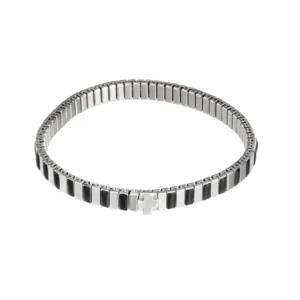 bracelet métal argenté avec Croix