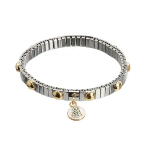 Bracelet cabochons dorés & médaille Vierge – Leo & Geo