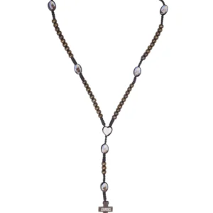 Chapelet bois – Médaillons de Lourdes