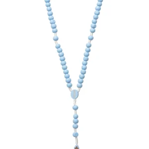 Chapelet bois bleu enfant – Croix de Lourdes