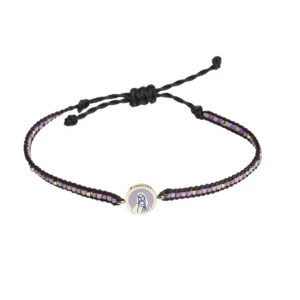 Bracelet chaîne acier perles multicolores & médaille Vierge – Leo & Geo