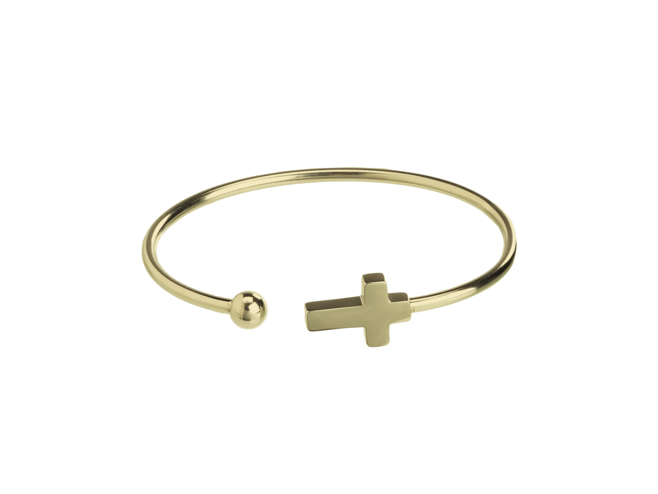 JonC acier croix – finition dorée – Leo & Geo