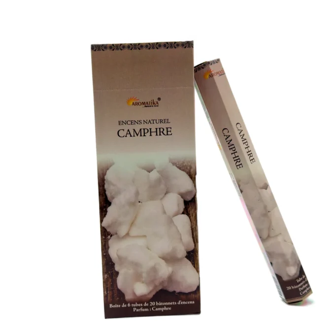 Encens Indien Naturel - Camphre (Boîte de 6 tubes x 20 bâtonnets) - Aromatika