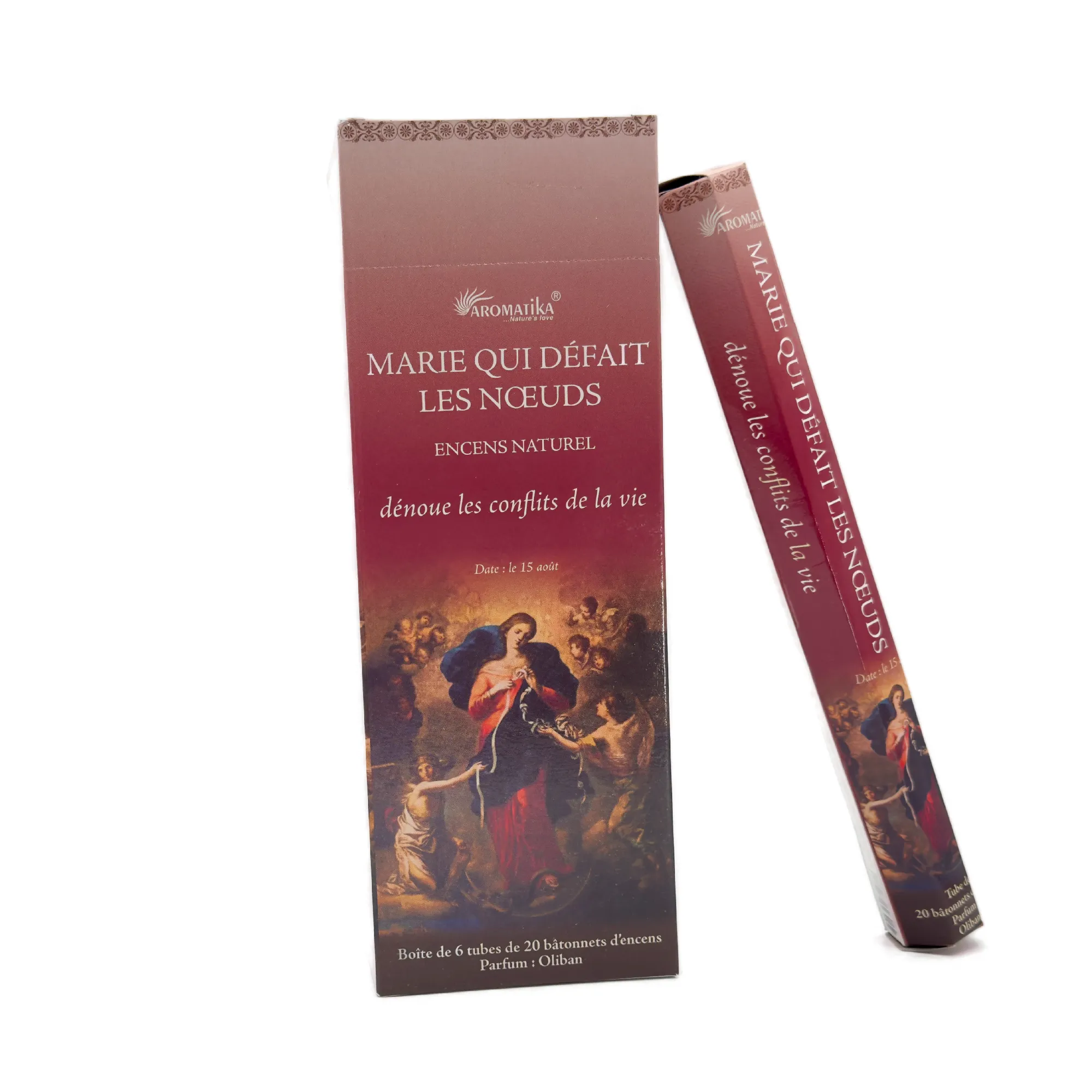 Encens Naturel Marie qui défait les Nœuds – "Dénoue les Conflits" – Parfum Oliban