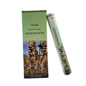 Encens Indien Naturel - Sauge Blanche (Boîte de 6 tubes x 20 bâtonnets) - Aromatika