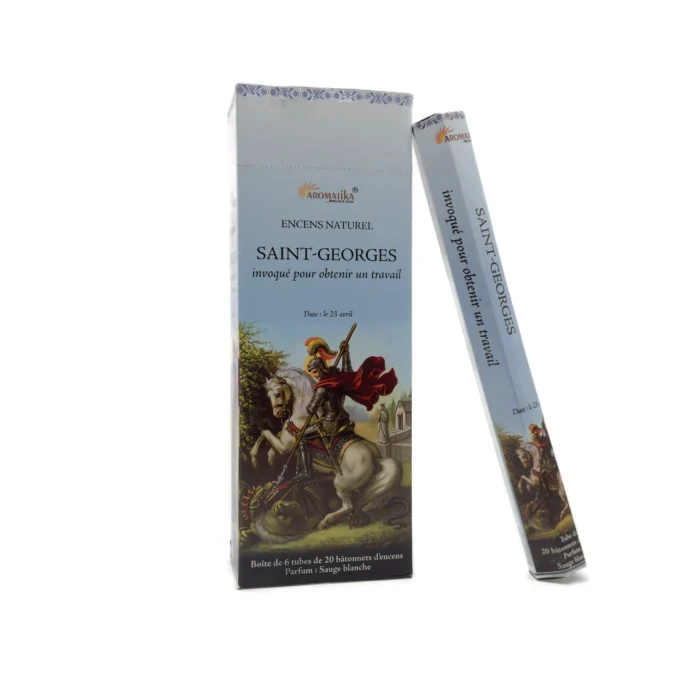 Encens Naturel Saint-Georges – "Force et Courage" – Parfum Sauge Blanche