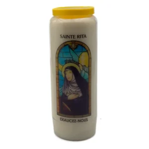 Bougie de Neuvaine Sainte Rita avec prière