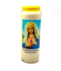Bougie de Neuvaine Sacré Cœur de Marie avec prière