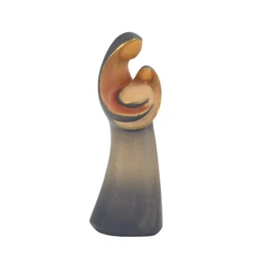 Vierge à l’Enfant sculptée en bois d'érable peint à la main