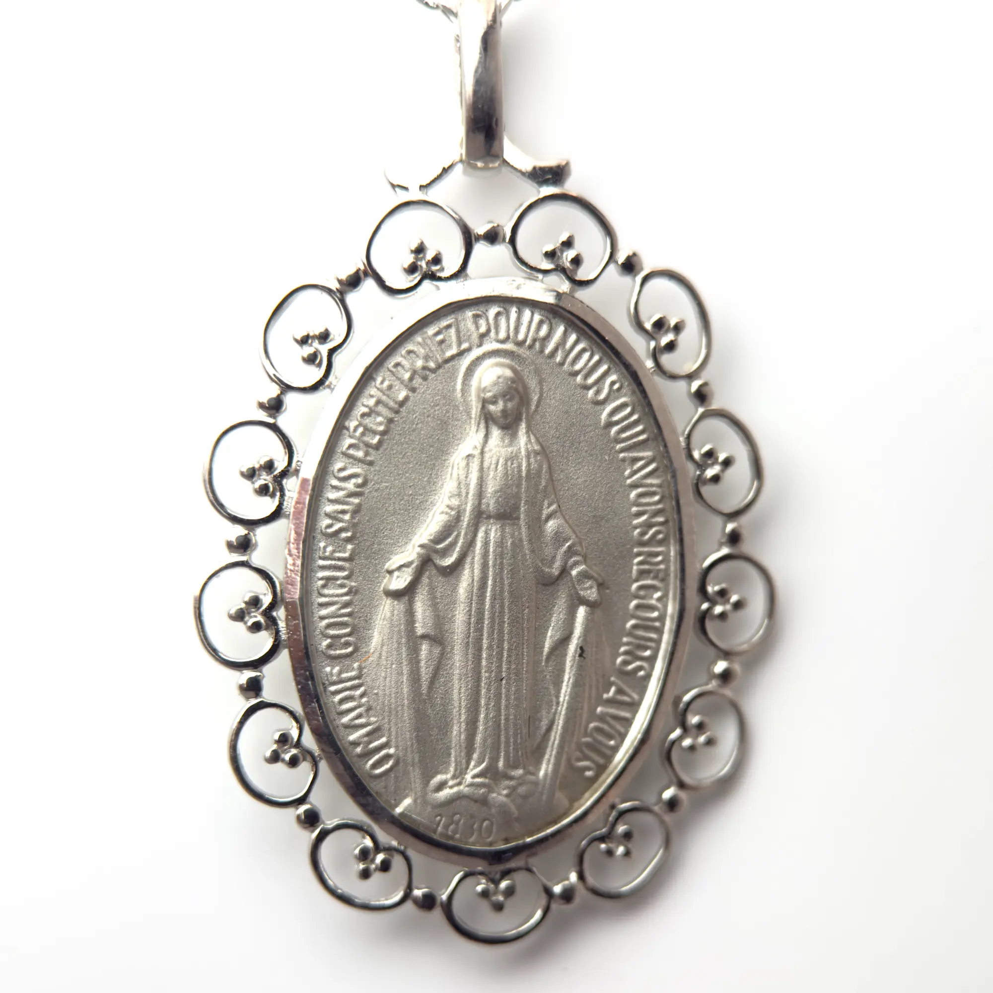 Médaille la vierge miraculeuse en argent
