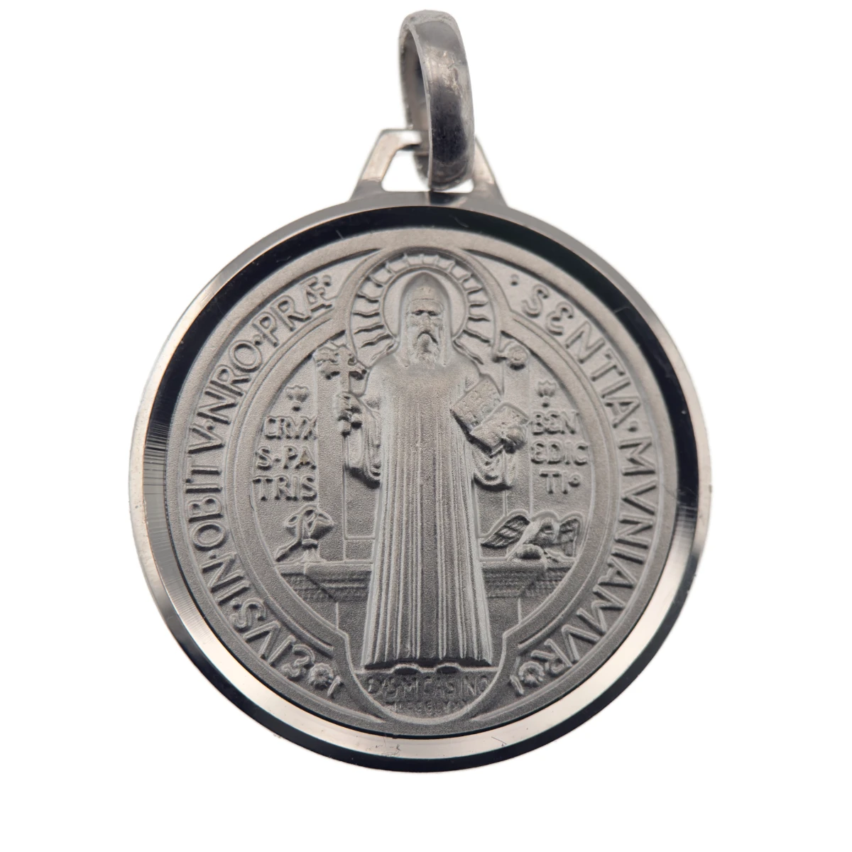 Médaille de Saint Benoît en argent massif 925 – Protection et bénédiction