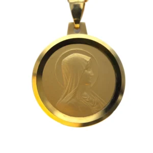 Médaille vierge de Lourdes Plaqué or