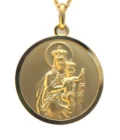 Médaille Plaqué or vierge à l'enfant