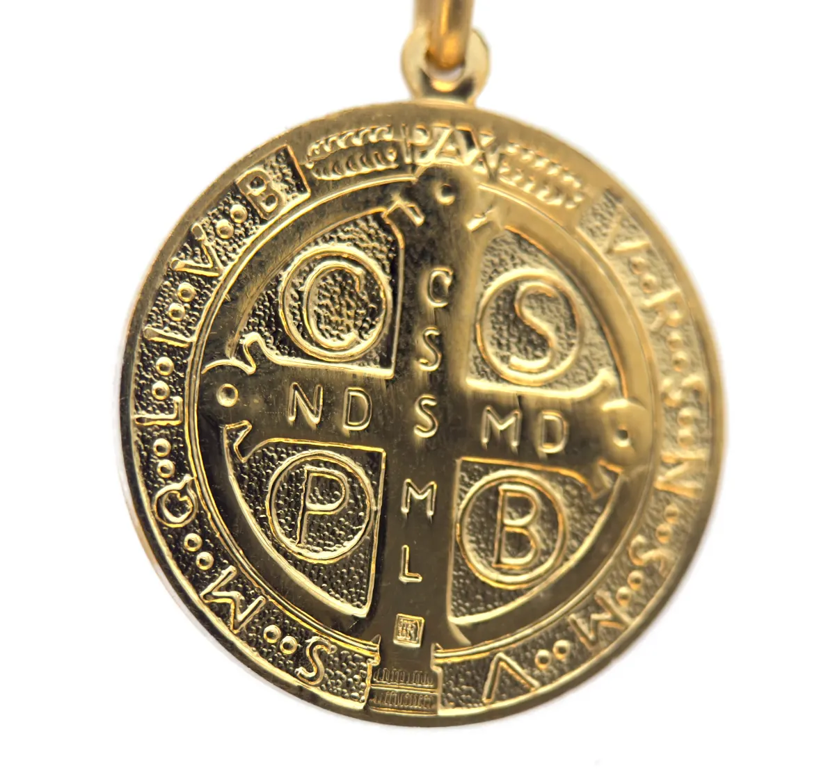 Médaille de Saint Benoît en Or 18 carats ou 9 carats – Protection et bénédiction – Image 2