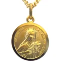 Médaille Sainte Thérèse Plaqué or