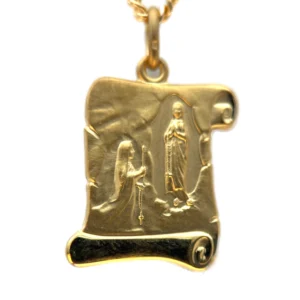 Médaille Apparition de Lourdes en Or 18 carats