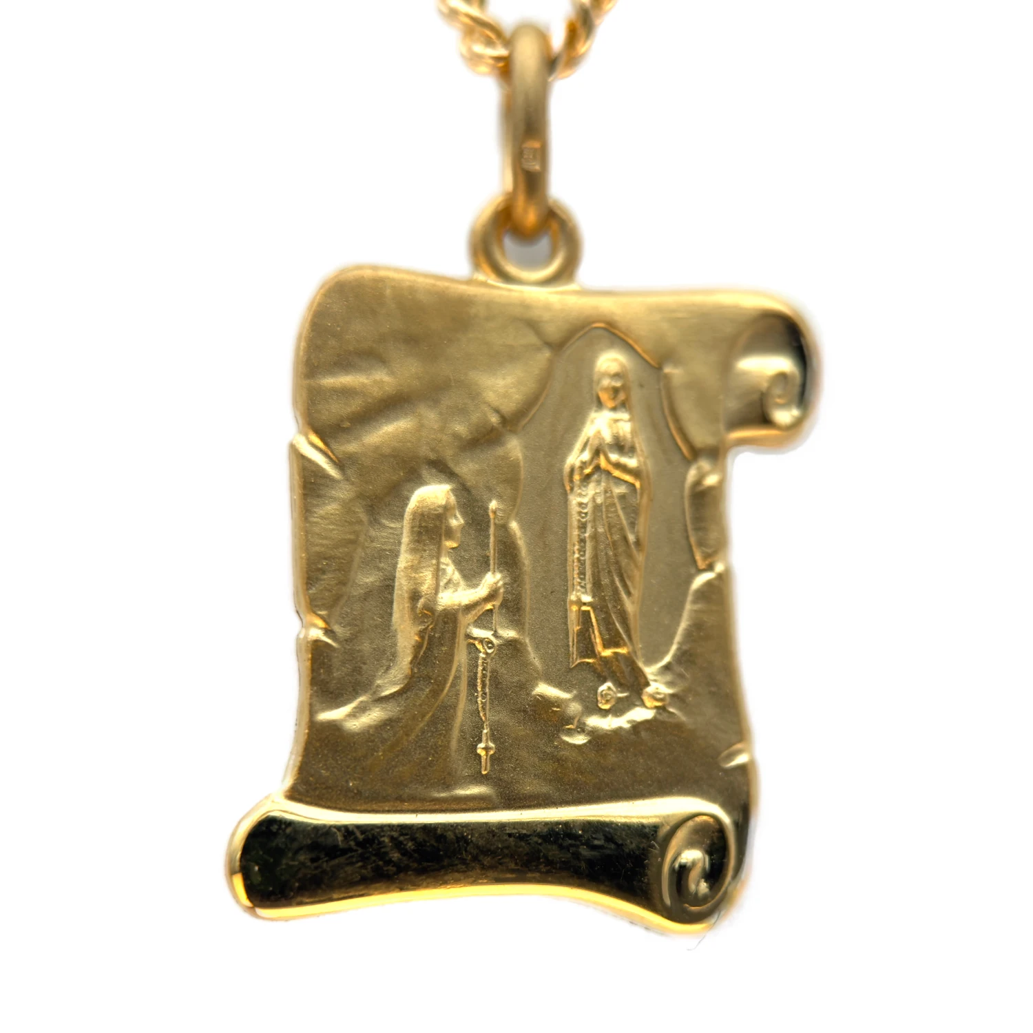Médaille Apparition de Lourdes en Or 18 carats