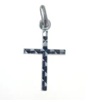 Croix chrétienne facettée en argent 925  – Effet diamanté