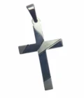 Croix moderne en argent massif 925