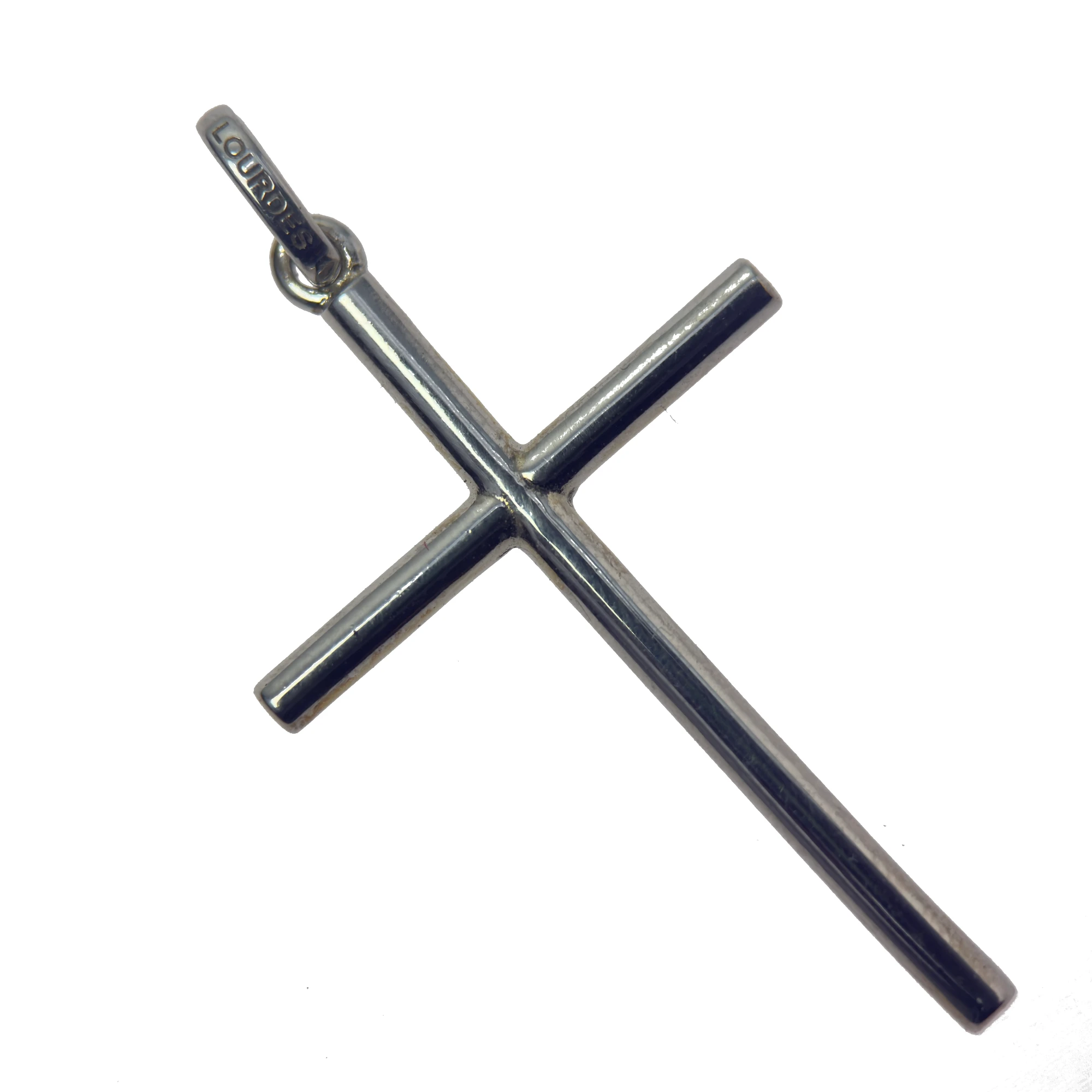 Croix Latine fine en argent massif – 33 mm
