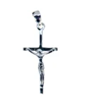 Crucifix fin et minimaliste en argent