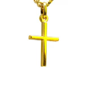 pendentif Crois en Plaqué Or 18 carats