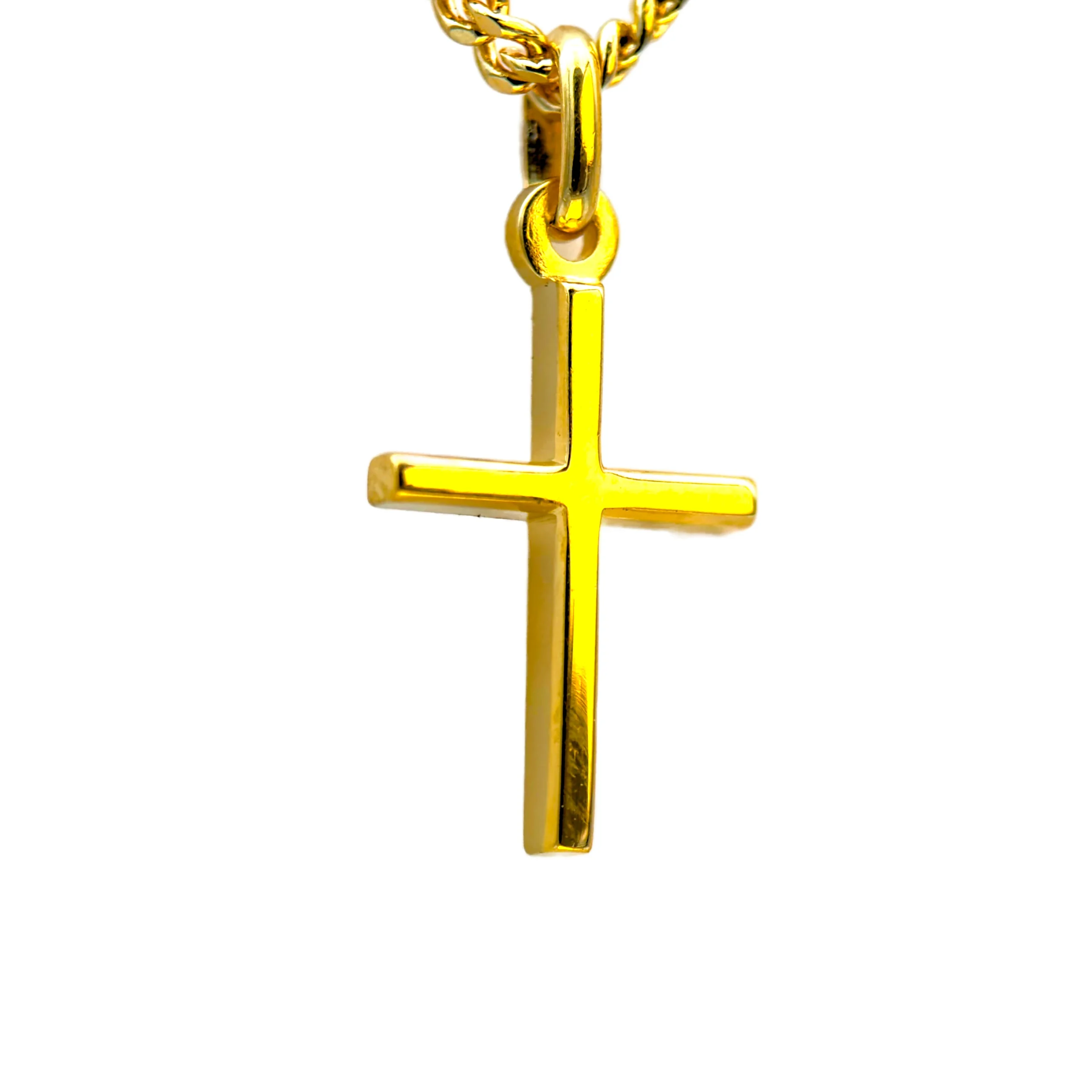 pendentif Crois en Plaqué Or 18 carats