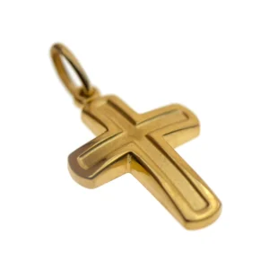 Croix latine en plaqué or