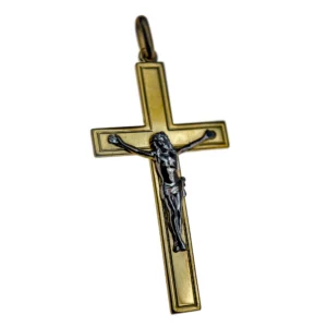 Crucifix croix en plaqué or