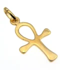 Croix Ankh en plaqué or 18 carats
