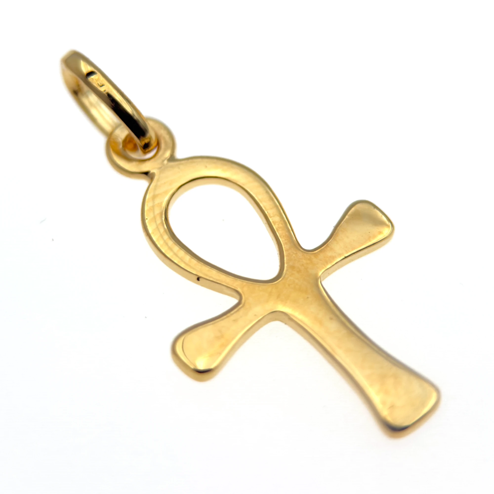 Croix Ankh en plaqué or 18 carats