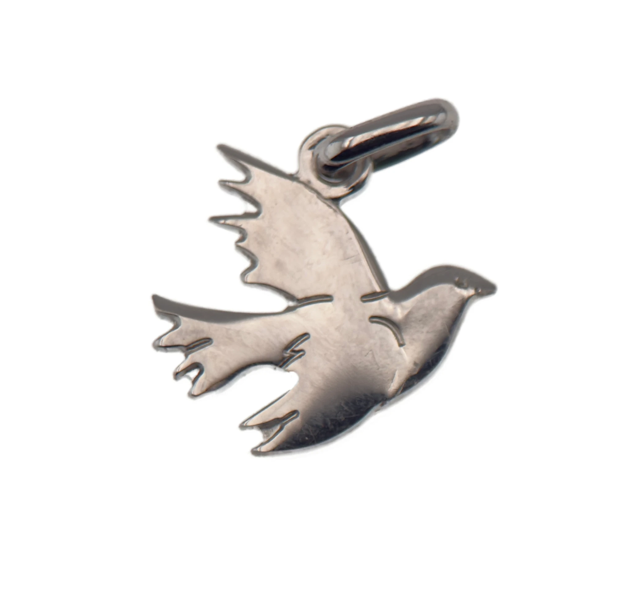 Médaille colombe en argent massif