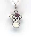 Médaille Koala à fleur émaillée en argent 925 – 10 mm