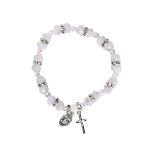 Dizainier bracelet perles pastel & strass