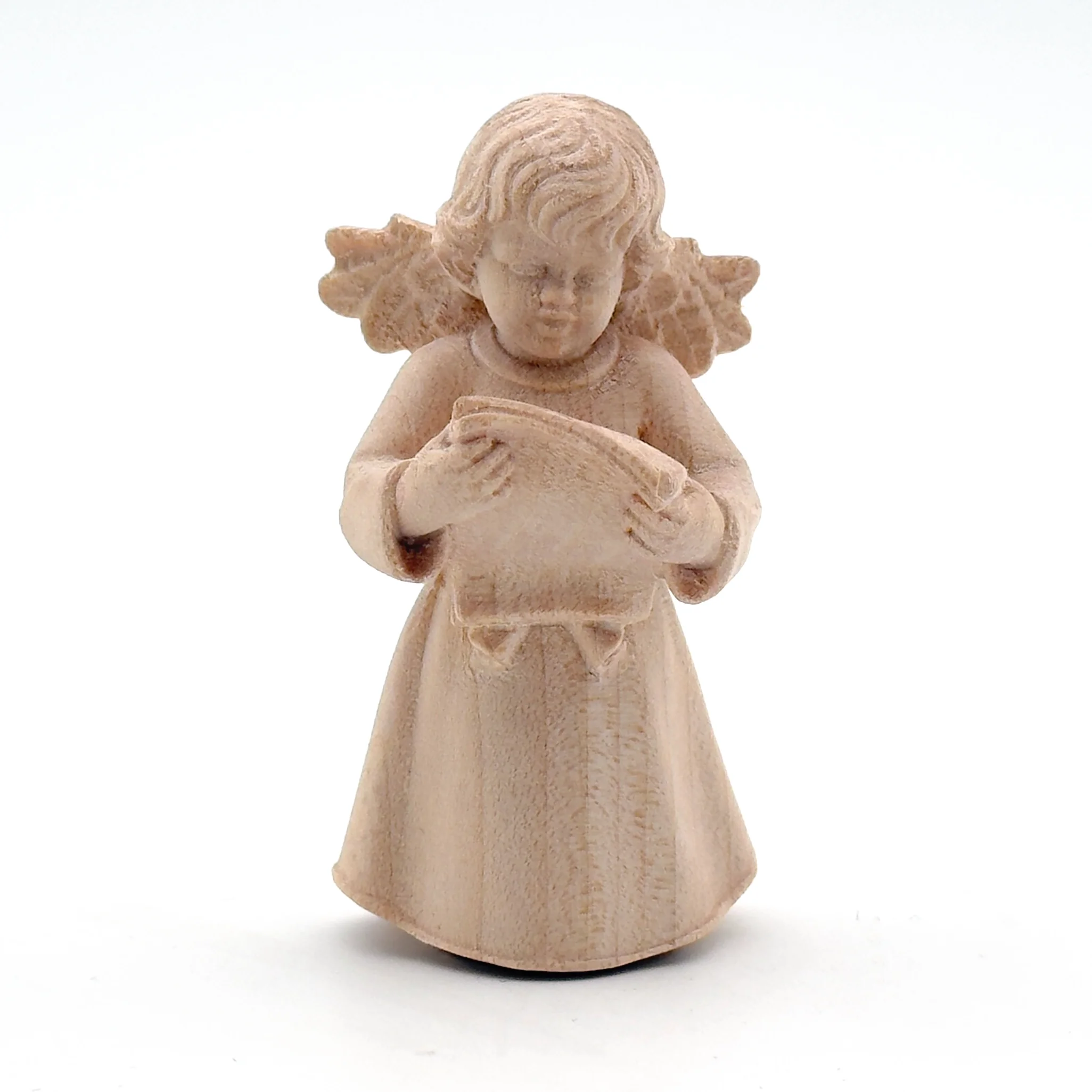 Statue ange chanteur en bois