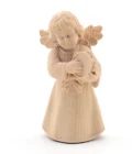 Statue ange au tambourin bois