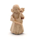 Statue ange au violoncelle bois