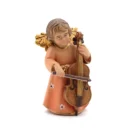 Statue ange au violoncelle bois