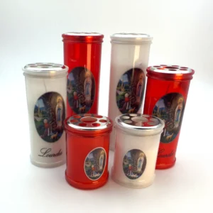 Bougie de cimetière avec grille