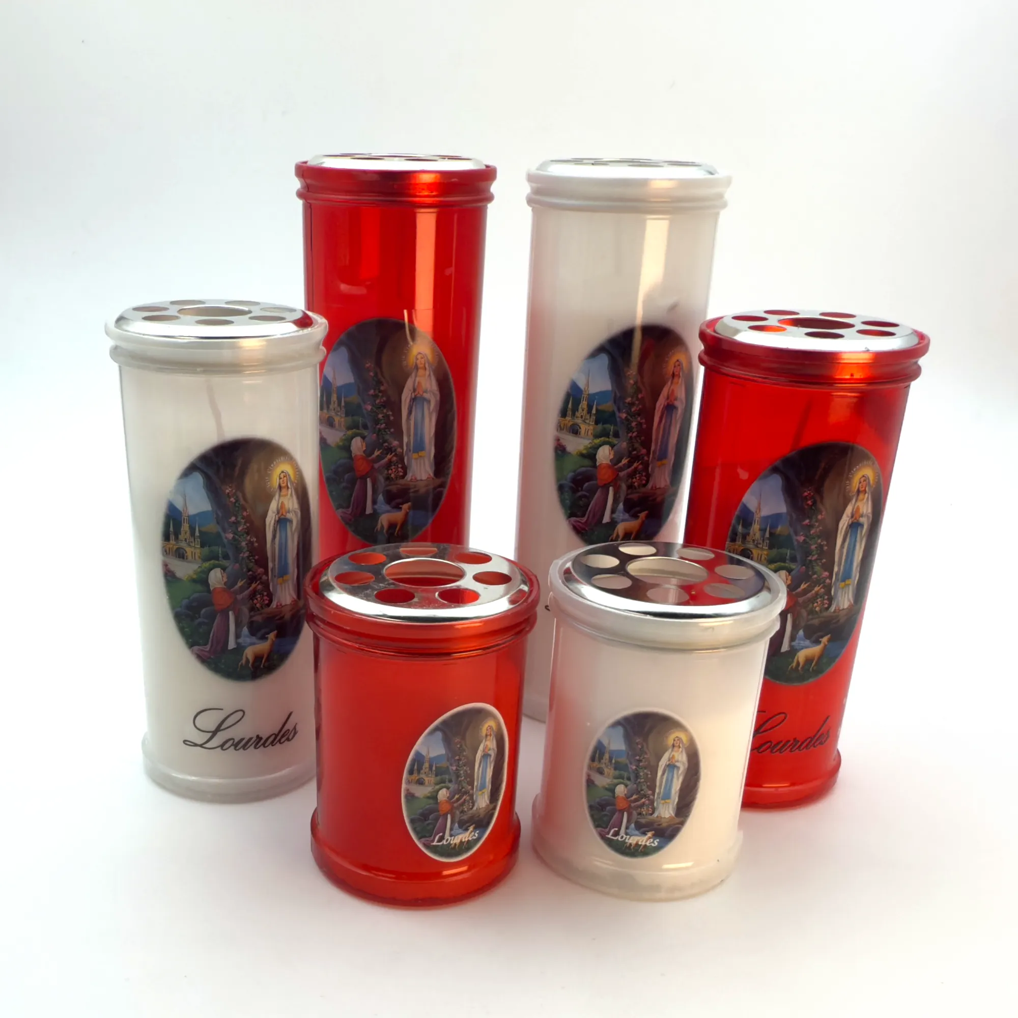 Bougie de cimetière avec grille