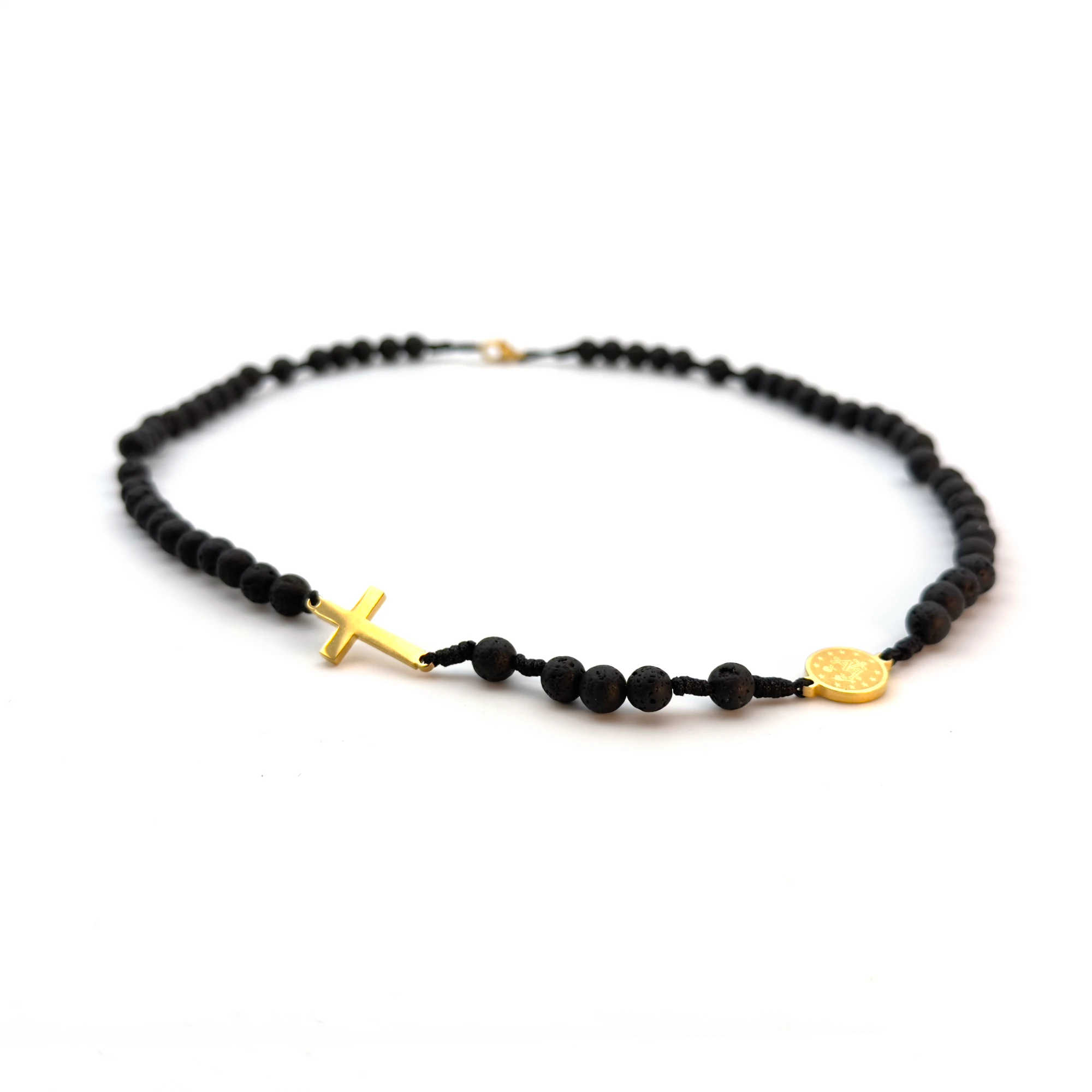 Chapelet Pierre de lave La Miraculeuse