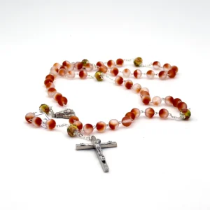 Chapelet perle de bohème rouge