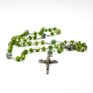 Chapelet perle de bohème vert